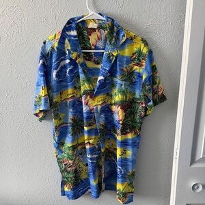 Tropical Blue “Caribbean” Hawaiian Shirt